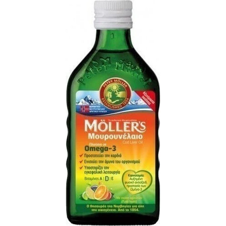 Moller's Cod Liver Oil Cod Liver Oil Suitable for Children 250ml Tutti Frutti