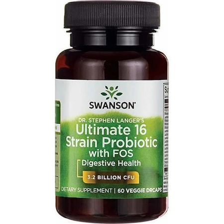 Swanson Ultimate 16 Strain Probiotic with FOS Probiotic 60 veget capsules
