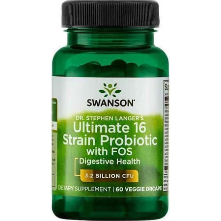 Swanson Ultimate 16 Strain Probiotic with FOS Probiotic 60 veget capsules