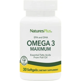 Nature's Plus Omega 3 Maximum Visolie 30 softgels Niet-gearomatiseerd