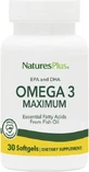 Nature's Plus Omega 3 Maximum Fish Oil 30 softgels Unflavoured