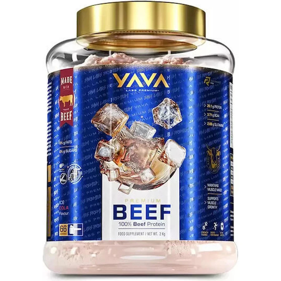 Yava Labs Premium Beef Protein con sabor a Ice Cola 2kg