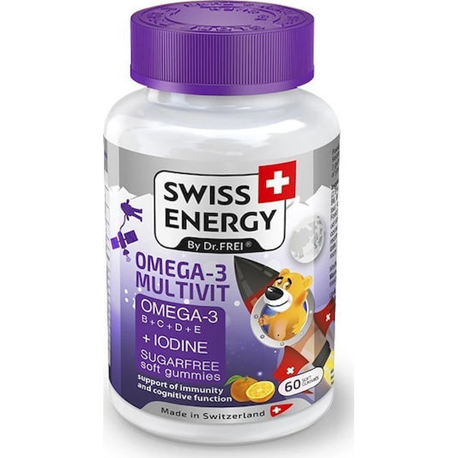 Swiss Energy Omega-3 Multivit Kids 60 geleiproducten Sinaasappel