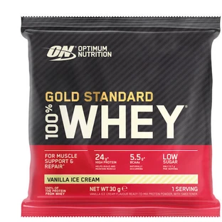 Optimum Nutrition 100% Whey Gold Standard Whey Protein avec Vanilla Ice Cream Flavour 30gr