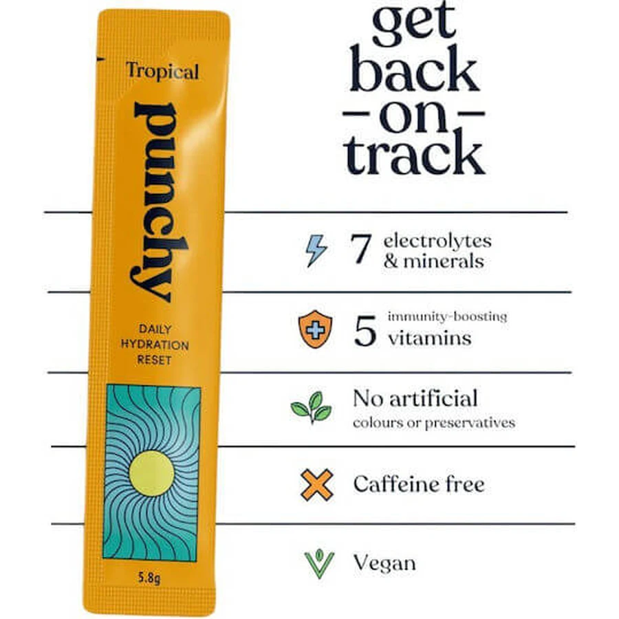 Punchy Daily Hydration Reset Tropical - Tropical 10 sobres