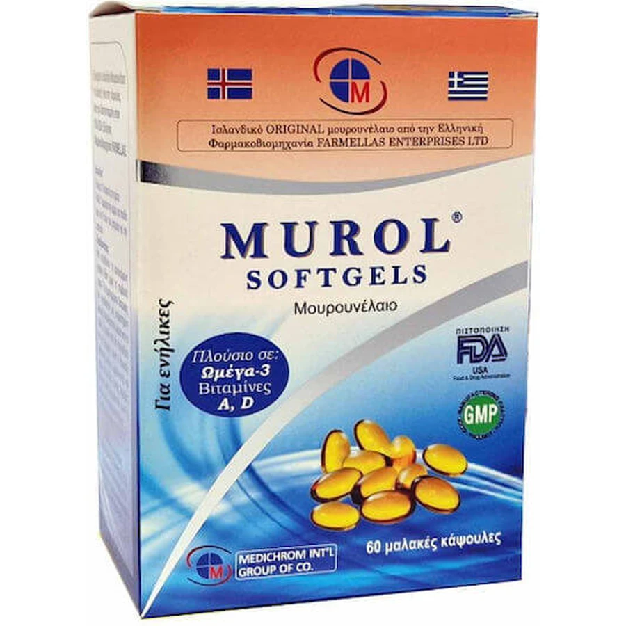 Medichrom Murol Levertraan 60 softgels Niet-gearomatiseerd
