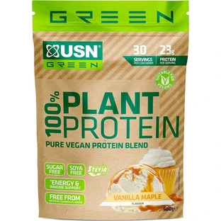 USN 100% Pflanzenprotein Gluten- und Laktosefrei mit Vanille-Ahorn-Geschmack 900gr