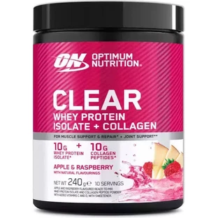 Optimum Nutrition Clear Whey Protein Isolate + Collagen Whey Protein met Appel & Framboos Smaak 240gr