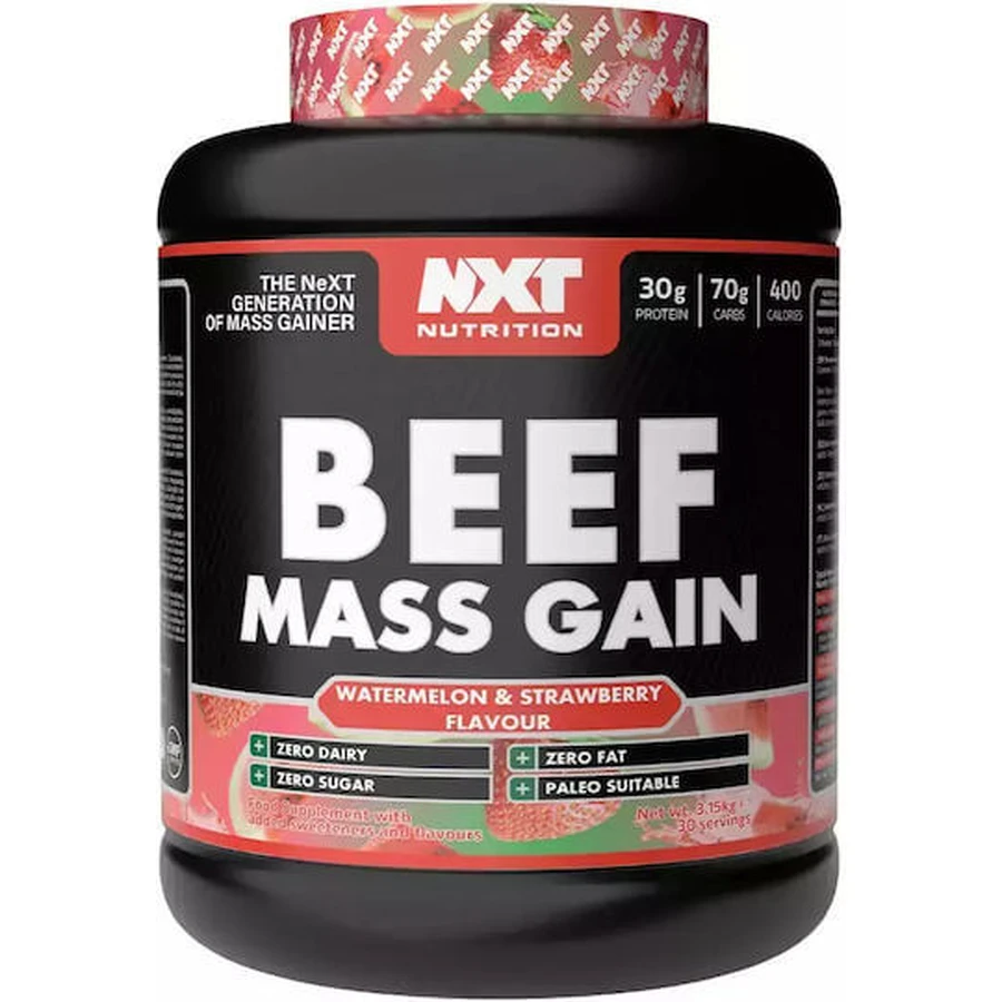 Nxt Nutrition Boeuf Prise de Masse avec Arôme Pastèque & Fraise 3.15kg