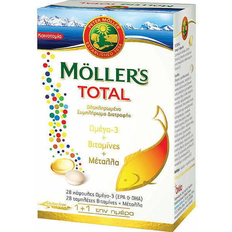 Moller's Total Omega 3 Fischöl, Vitamine und Mineralien, nicht aromatisiert
