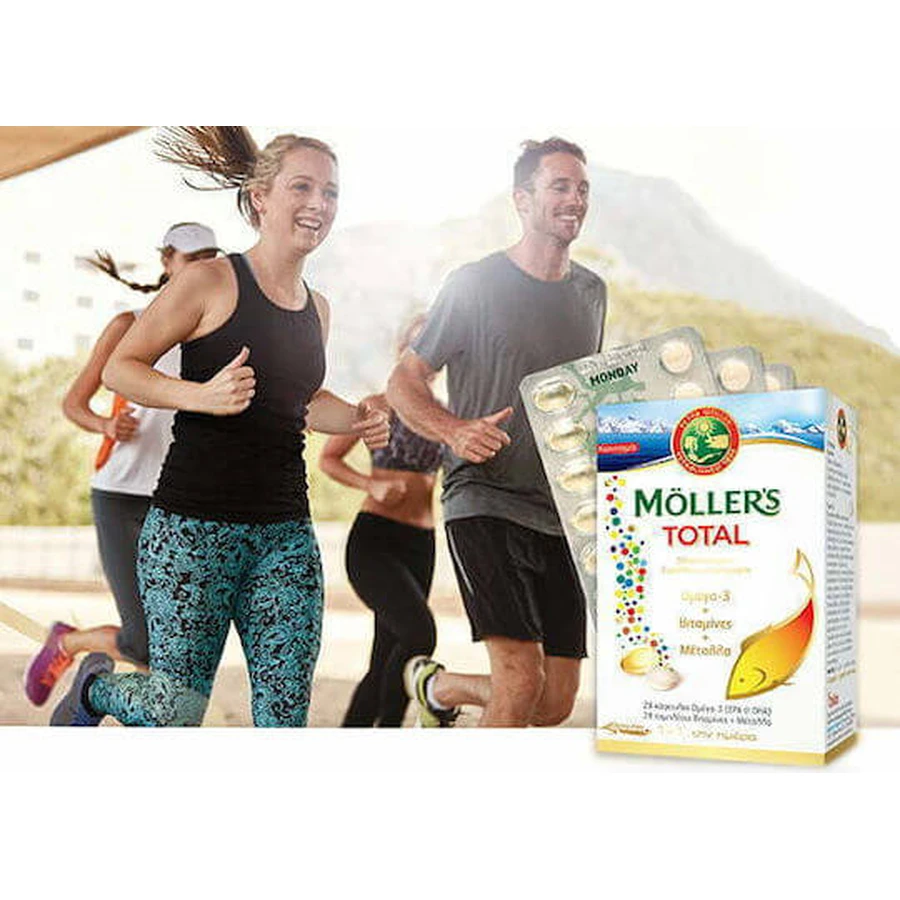 Moller's Total Omega 3 Fischöl, Vitamine und Mineralien, nicht aromatisiert