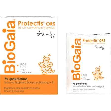 BioGaia Protectis Family Probióticos para adultos y niños 7 sobres Naranja