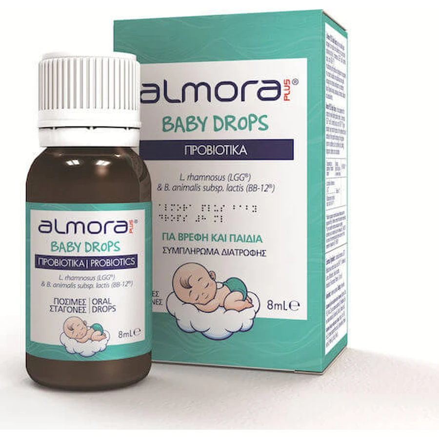 almora PLUS® Baby Gotas Probióticas Gotas probióticas para el alivio de los cólicos del lactante y la salud del tracto gastrointestinal 8ml