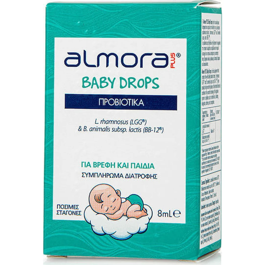 almora PLUS® Baby Gotas Probióticas Gotas probióticas para el alivio de los cólicos del lactante y la salud del tracto gastrointestinal 8ml