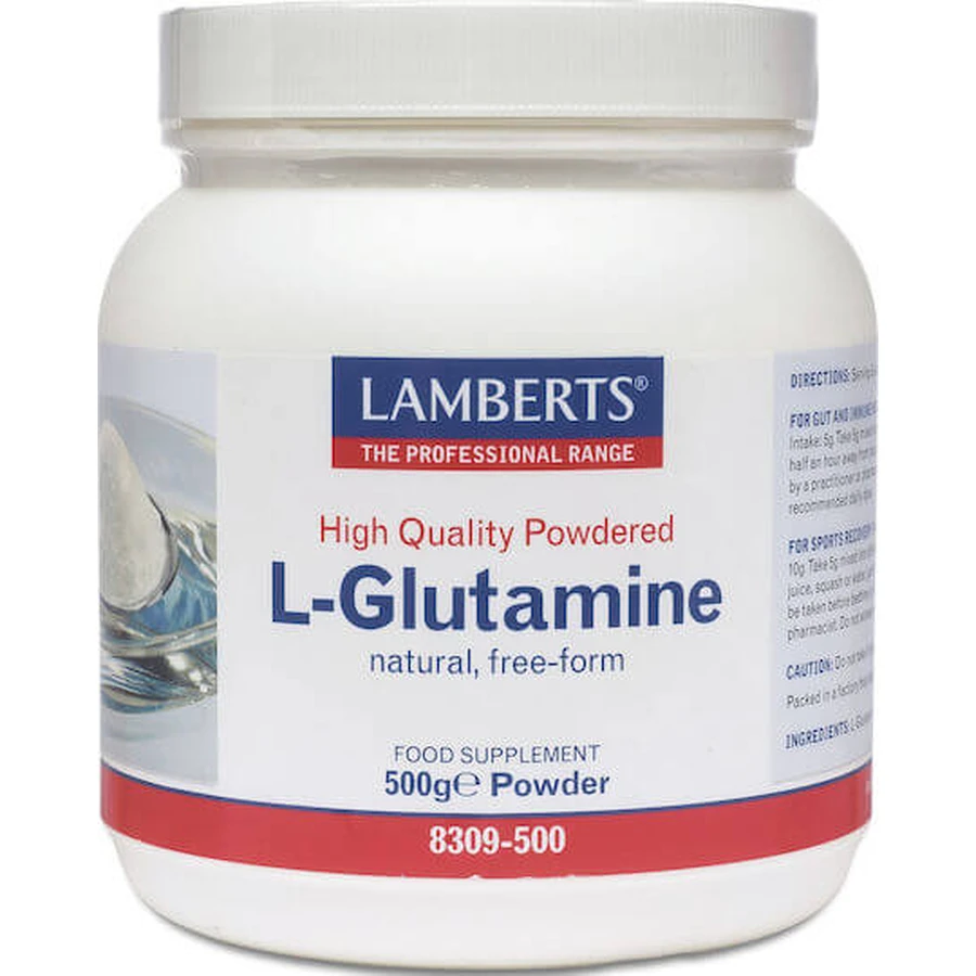 Lamberts L-Glutamine 500mg 500gr Niet-gearomatiseerd