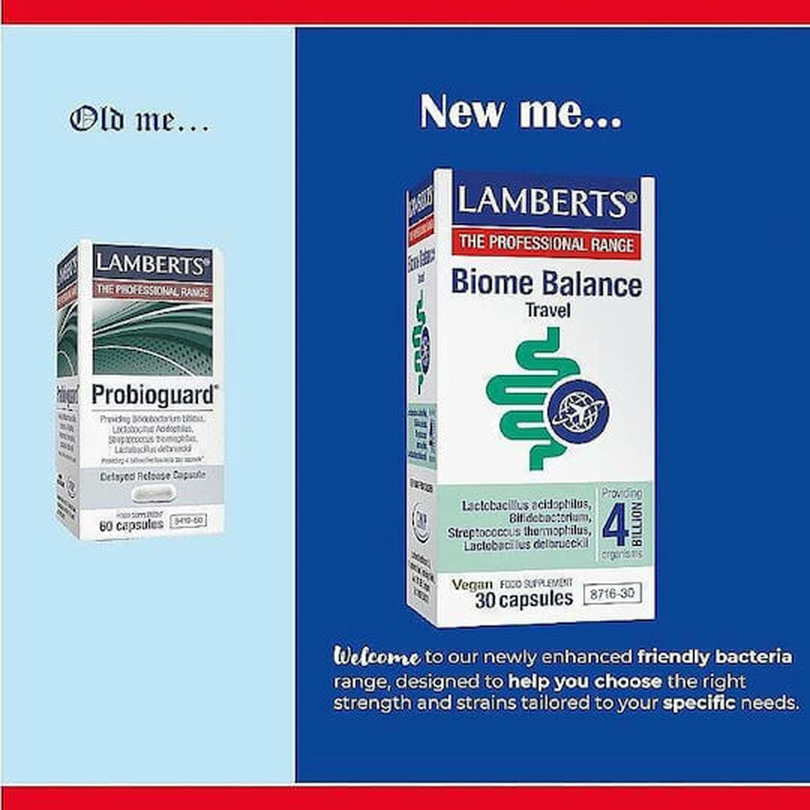 Lamberts Biome Balance Travel Travel Probiotic 30 gélules