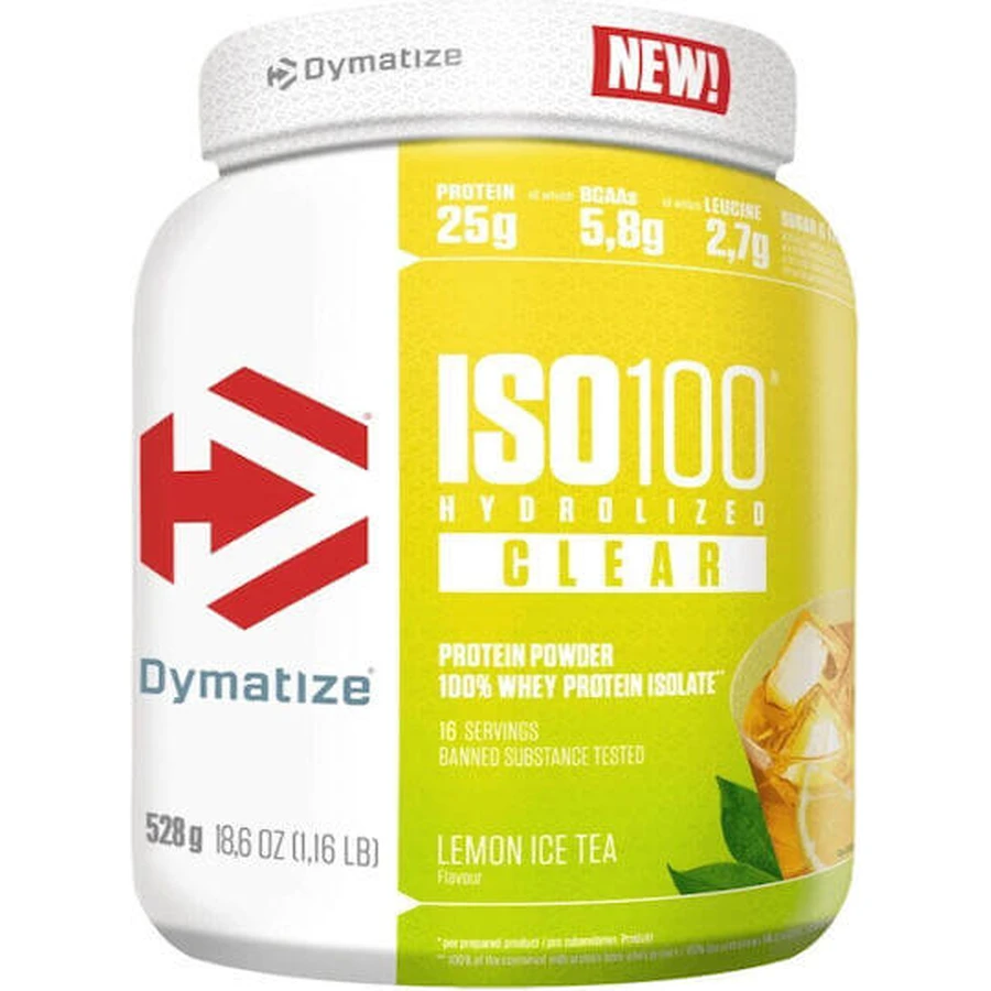 Dymatize ISO 100 Proteína de Suero Hidrolizada con Sabor a Piruleta de Bayas Silvestres 528gr