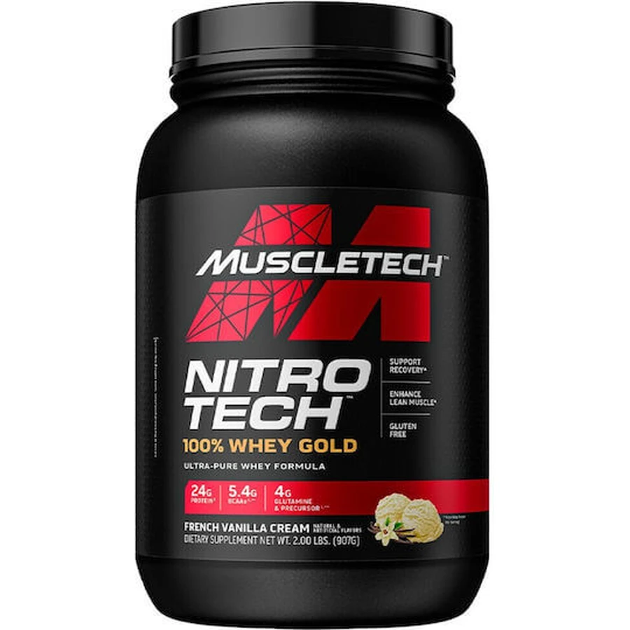 MuscleTech Nitro Tech Molkenprotein mit Vanille-Geschmack 908gr