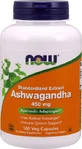 Now Foods Ashwaganda Extract 450mg 180 veget capsules