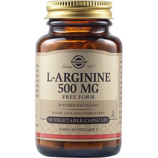 Solgar L-Arginina 50 Cápsulas de hierbas sin sabor