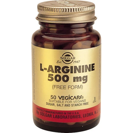 Solgar L-Arginina 50 Cápsulas de hierbas sin sabor