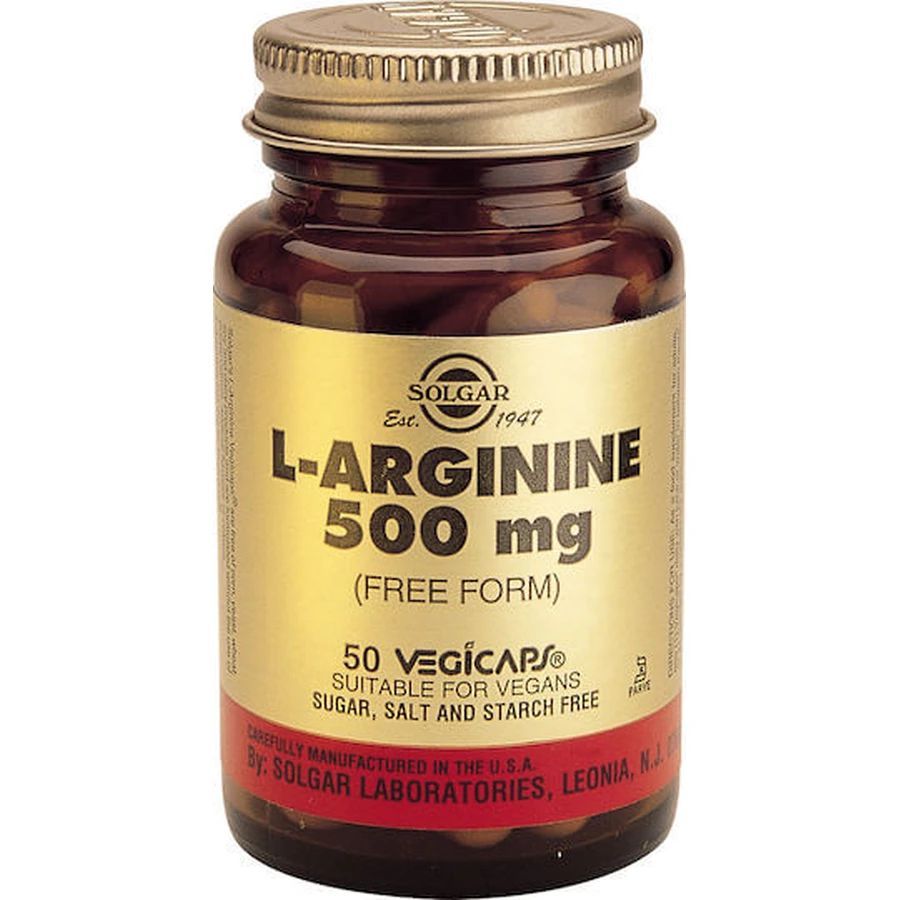 Solgar L-Arginina 50 Cápsulas de hierbas sin sabor