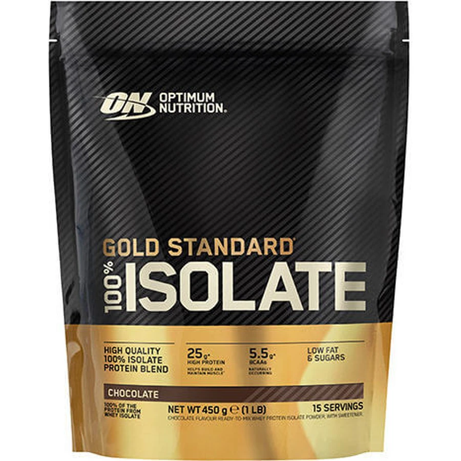 Optimum Nutrition Gold Standard 100% Whey Protein Isolate Glutenvrij met Chocolade Smaak 450gr