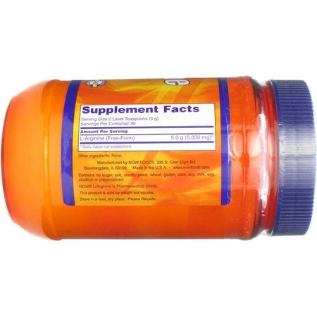 Now Foods L-Arginina 454gr Sin sabor