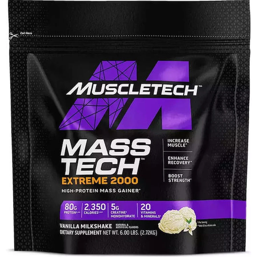 MuscleTech Masstech Vanille Milkshake met Masstech-smaak 2.72kg