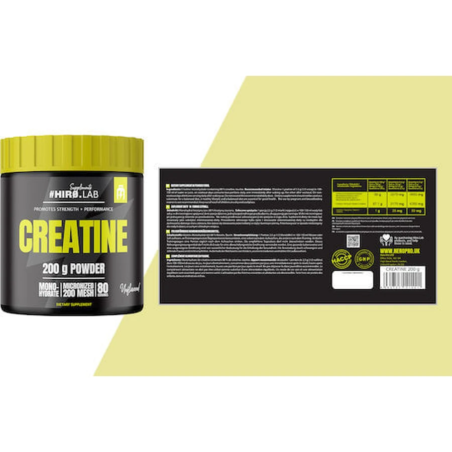 Hiro.Lab Creatine Monohydraat Niet-gearomatiseerd 200gr