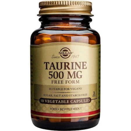 Solgar Taurin 50 pflanzliche Kapseln ohne Geschmacksverstärker