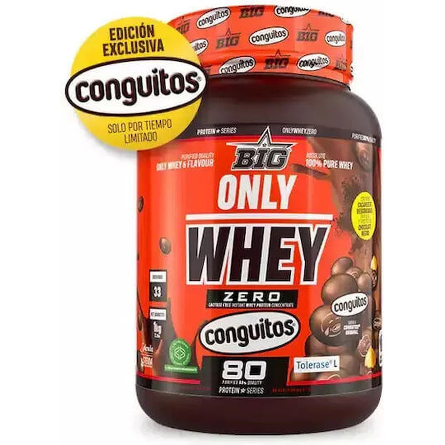 Big Only Whey Zero Whey Protein Proteína de suero de leche sin lactosa con sabor a conguitos 1kg