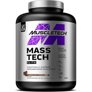 MuscleTech Mass-Tech Elite con Creatina y Sabor Pastel de Chocolate 3.18kg