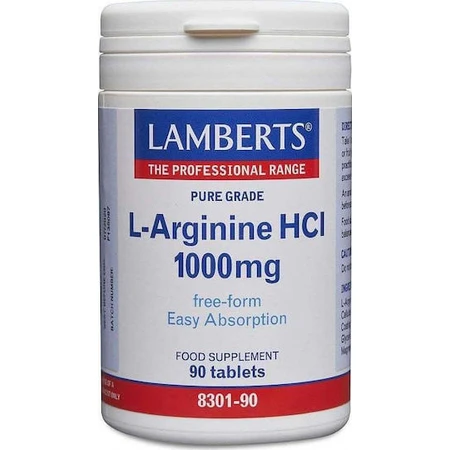 Lamberts L-Arginine HCl 1000mg 90 Tablete Unflavoured
