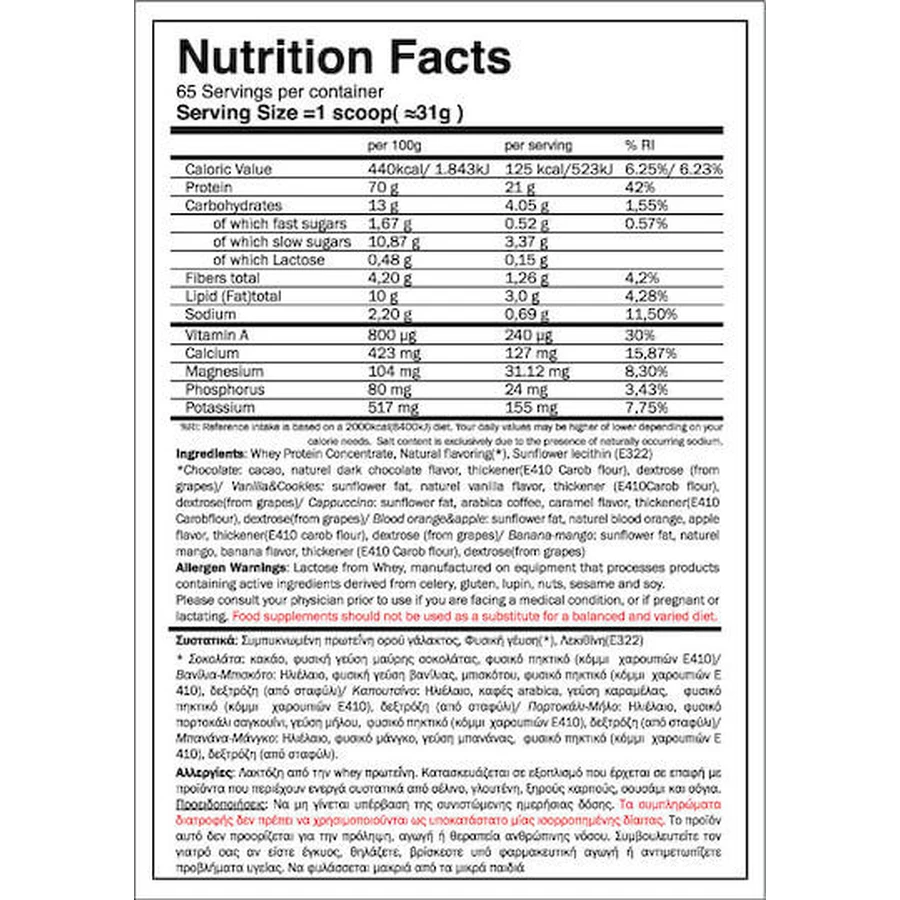 GoldTouch Nutrition Whey Titans Proteína de Suero Zero Sin Gluten con Sabor Galletas de Vainilla 908gr