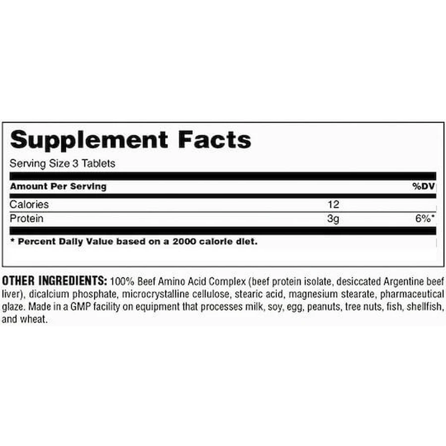 Universal Nutrition 100% Rundvleesaminos 400 tabletten