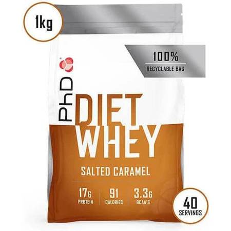 PhD Diet Whey Protein Proteína de suero de leche con sabor a caramelo salado 1kg