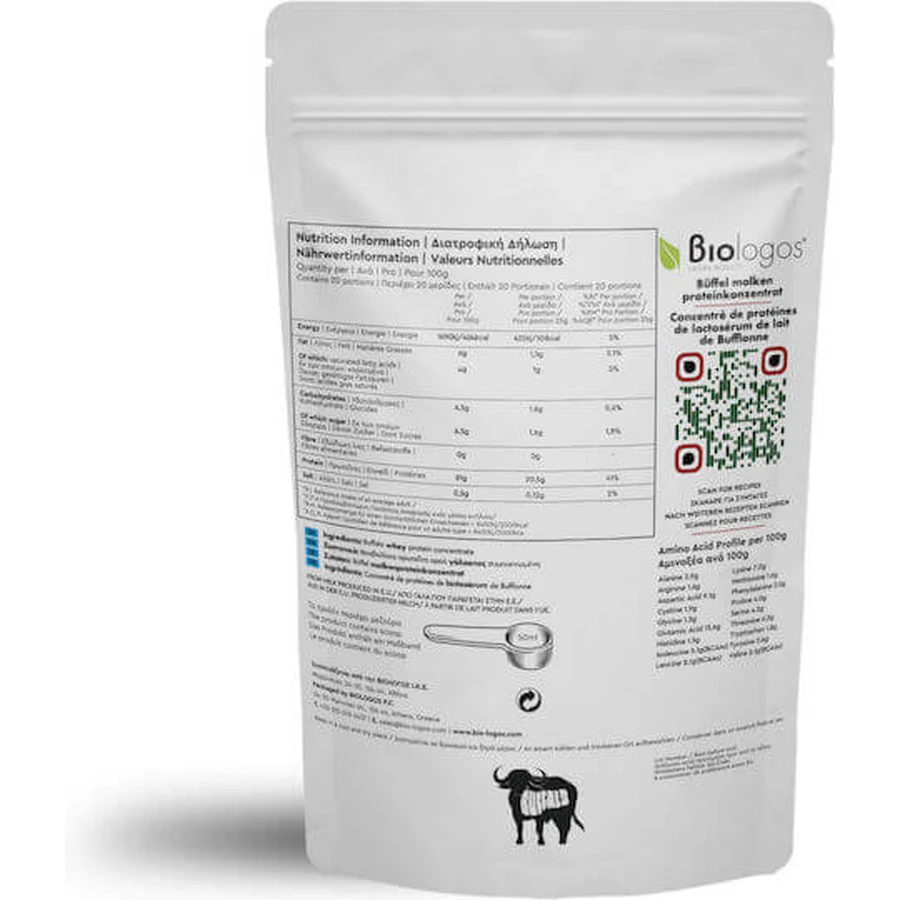 Viologos Buffalo Whey 50% Organic Whey Protein 500gr