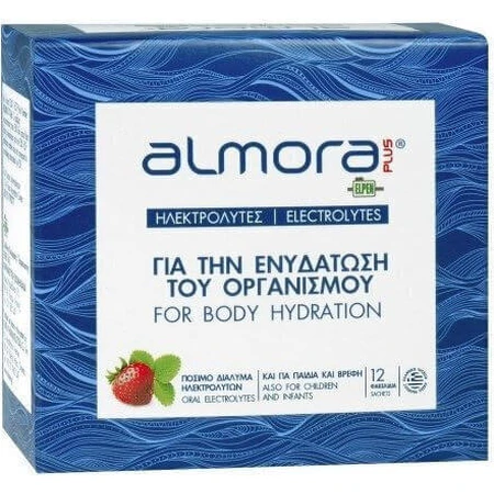 almora PLUS® Hidratación Corporal Electrolitos Fresa 12 sobres