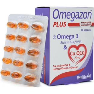 Health Aid Omegazon Plus One A Day Omega 3 & CoQ10 Visolie 60 caps Unflavoured