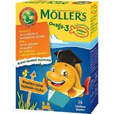 Moller's Omega 3 Fischöl Geeignet für Kinder Zitrone Orange Orange 36 Geleebonbons Orange Orange Zitrone