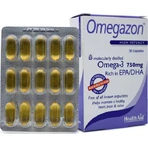 Health Aid Omegazon Aceite de Pescado 750 mg 30 cáps. sin sabor