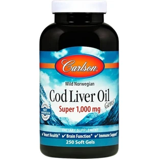 Carlson Labs Twins Wilde Noorse Levertraan 1000 Mg [250 softgels]