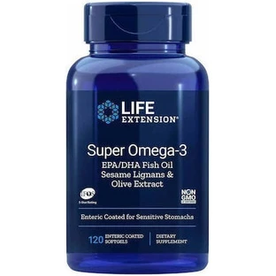 Life Extension Super Omega 3 EPA/DHA Aceite de Pescado EPA/DHA Aceite de Pescado Lignanos de Sésamo y Extracto de Oliva 120 softgels