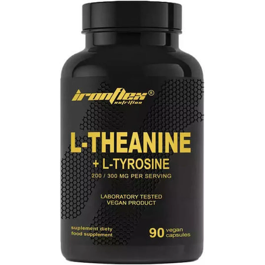 Ironflex Nutrition Theanin / Thyrosin / GABA / Glutamin 300mg 90 pflanzliche Kapseln