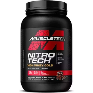 MuscleTech Nitrotech Whey Isolate Gold Plus Whey Protein avec Arôme Double Rich Chocolate 908gr