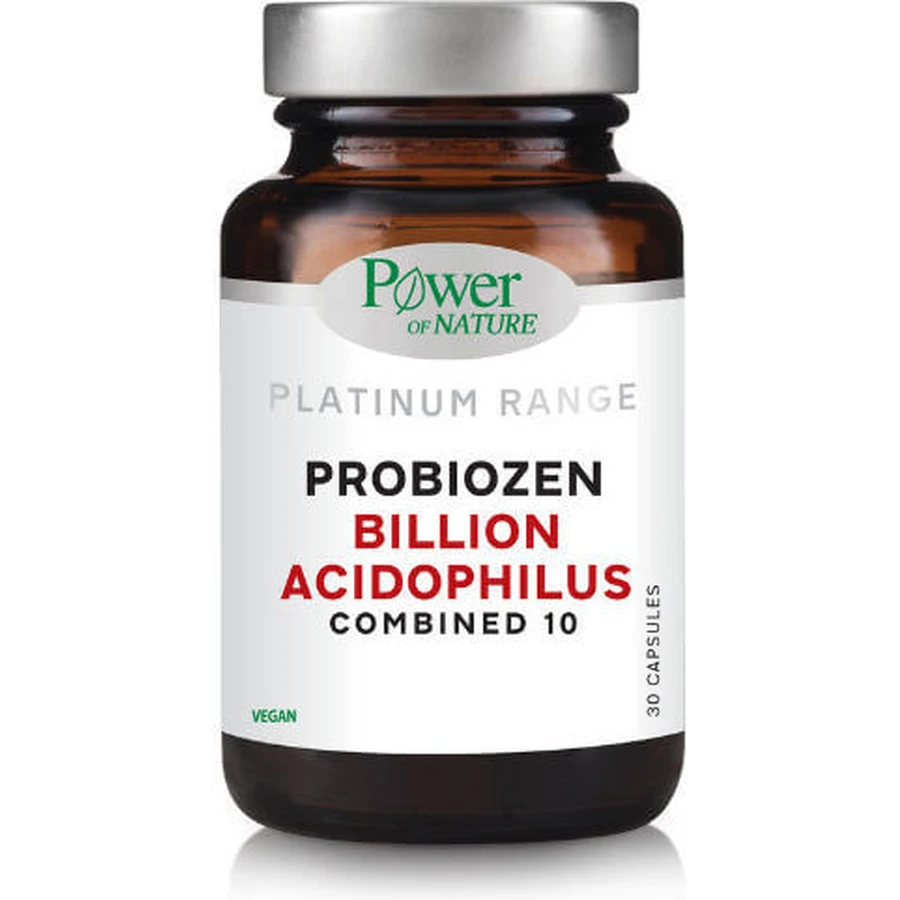 Power Health Platinum Range Probiozen Billion Billion Acidophilus Combinado 10 Probiotic 20mg 30 cáps.