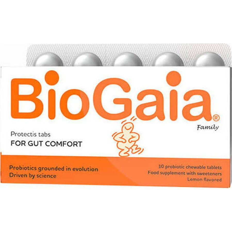 BioGaia ProGaia ProTectis Family Probiotics pour adultes et enfants 10 comprimés à croquer Lemon