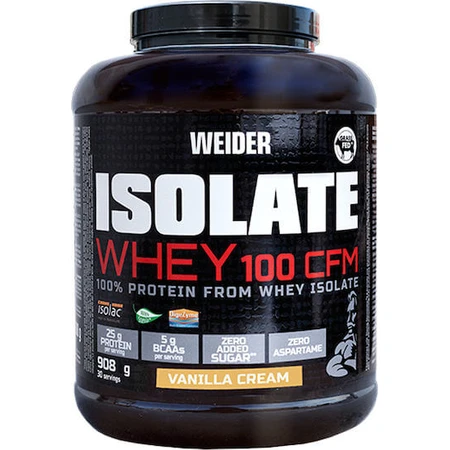 Weider Whey Isolaat Wei 100 CFM Wei-eiwit met smaak Vanillecrème 908gr