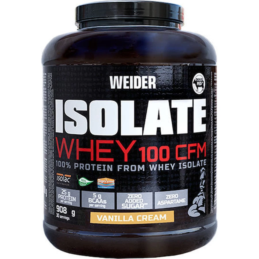 Weider Whey Isolaat Wei 100 CFM Wei-eiwit met smaak Vanillecrème 908gr